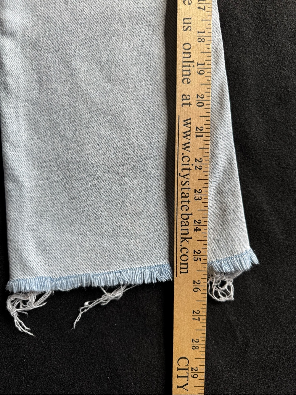 7 For All Mankind Flare Light Blue Denim Jeans Raw Hem - Picture 6 of 8